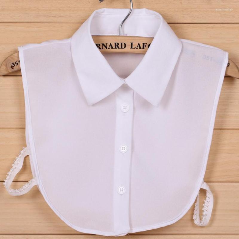 Bow Ties Fake Collar For Shirt Detachable Collars Solid Lapel Blouse Top Fashion Men Women Black White Clothes Accessories