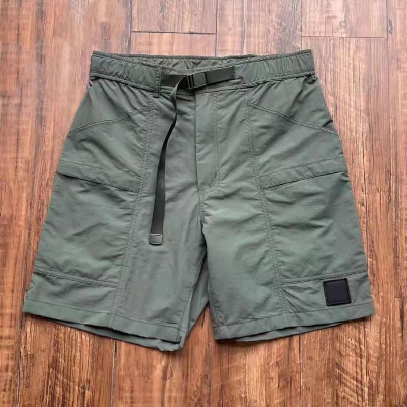 Mens Summer Designers Casual Pants Metal Nylon Side Pockets Compass Logo Technical Utility Belt Quick Dry Shorts a7