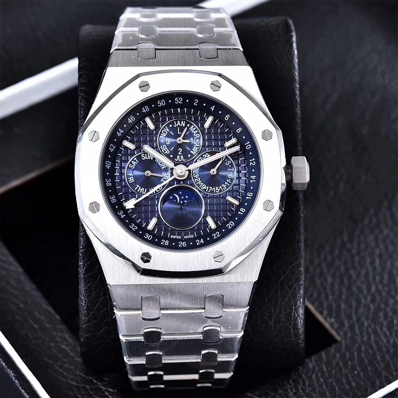 AAAAA classic three pointer design boutique men's watch automatic movement top 316 fine steel watch chain, Blue
AAAAA classic three pointer design boutique men's watch automatic movement top 316 fine steel watch chain, Blue