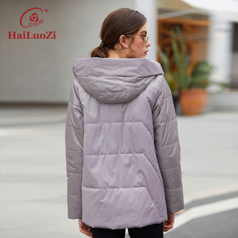 Womens Down Parkas HaiLuoZi Spring Autumn Womens Jacket Casual Female Quilted L5XL Coat Hooded Short Clothing Women Windproof Parkas 7055 220902
