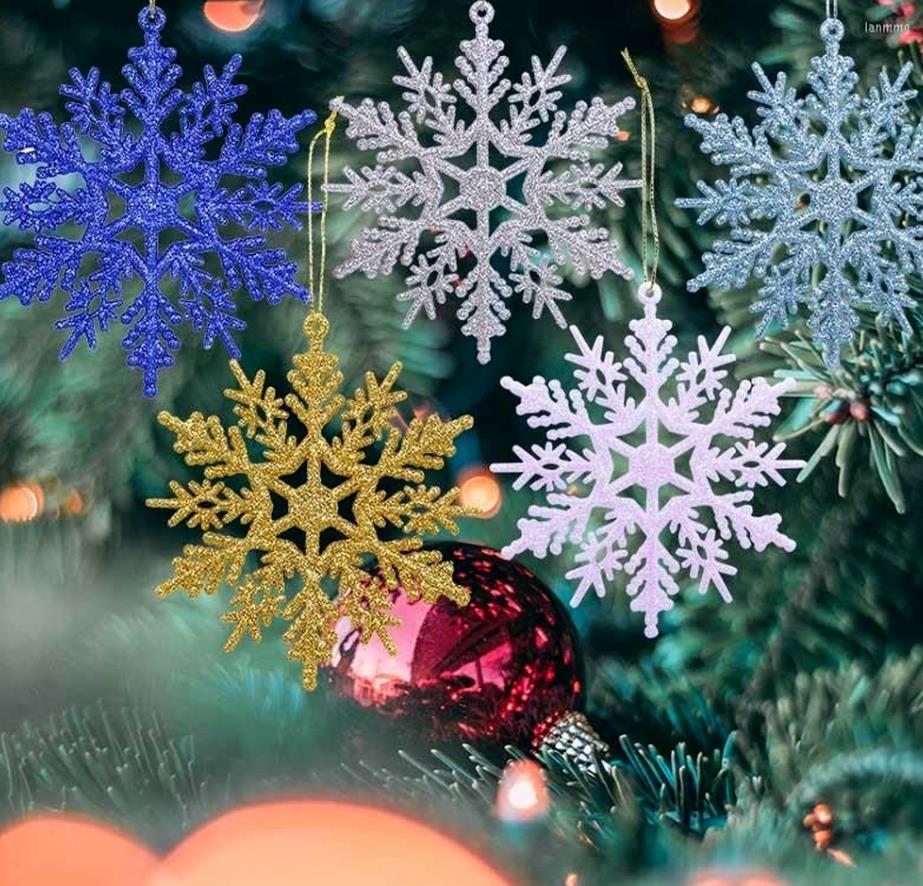 Christmas Decorations Plastic Gold Silver Glitter Powder Snowflake Xmas Ornaments Pendant Tree Decorative Hanging
Christmas Decorations Plastic Gold Silver Glitter Powder Snowflake Xmas Ornaments Pendant Tree Decorative Hanging