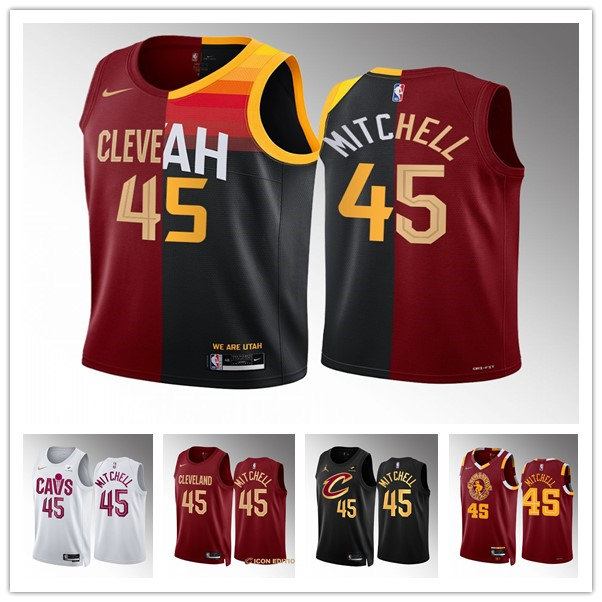 Basketball Jersey Donovan Mitchell 2022-23 Cleveland''Cavaliers''Men Black #45 Association Statement Swingman
Basketball Jersey Donovan Mitchell 2022-23 Cleveland''Cavaliers''Men Black #45 Association Statement Swingman