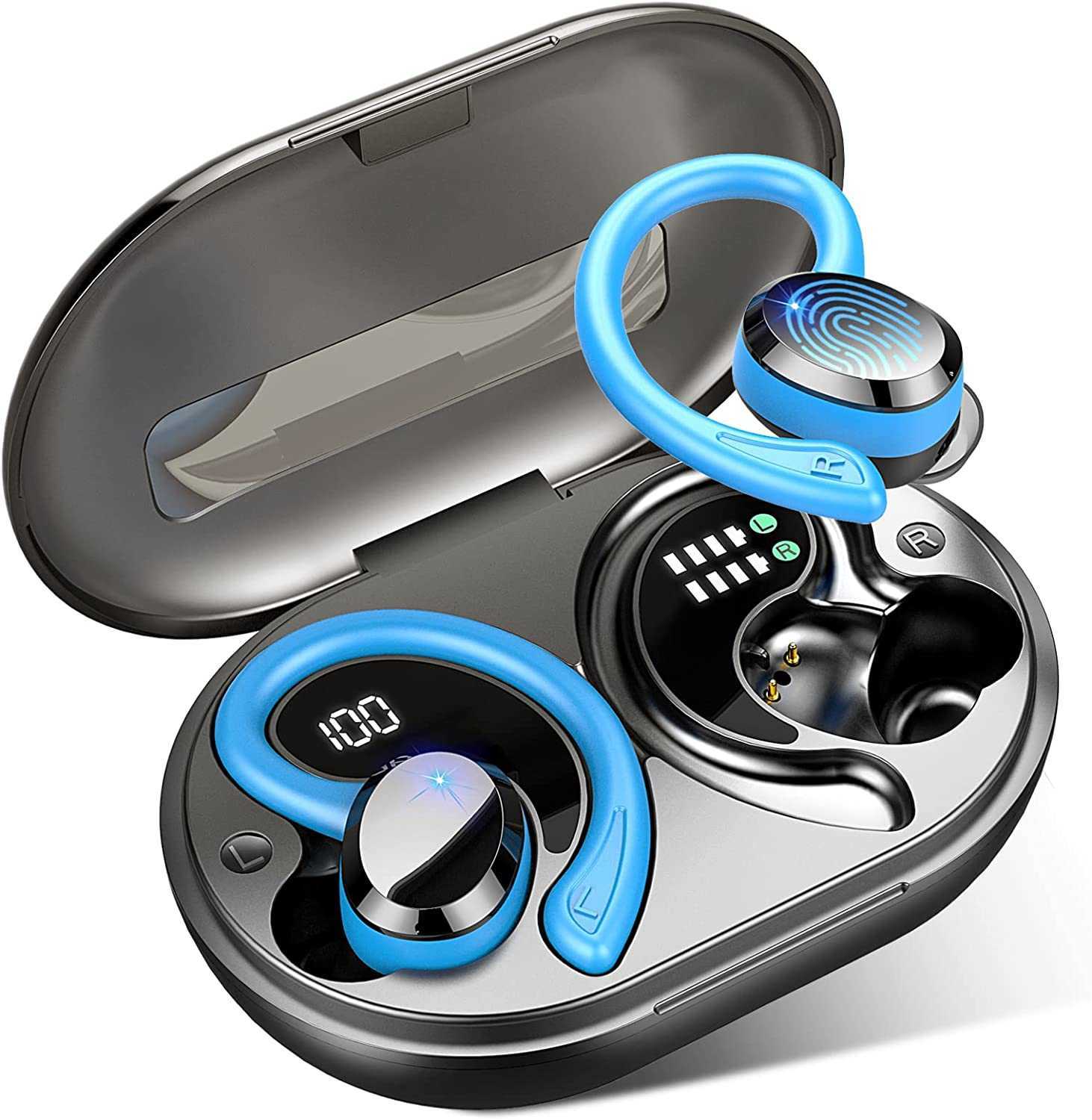 Wireless Earbud Dascert Wireless Headphones with Mic LED Display Stereo CVC8.0 Noise Canceling Earbud 48H Bluetooth 5.1 Headphones, Black
Wireless Earbud Dascert Wireless Headphones with Mic LED Display Stereo CVC8.0 Noise Canceling Earbud 48H Bluetooth 5.1 Headphones, Black