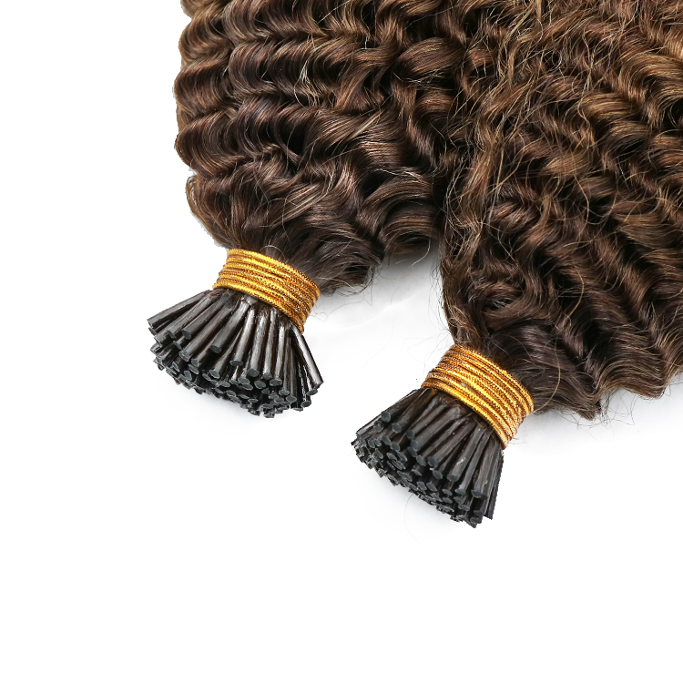 Kinky Curly I tip Hair Extensions Ombre Human Hair Micro Links Itip Hair Extension 100g Full Head