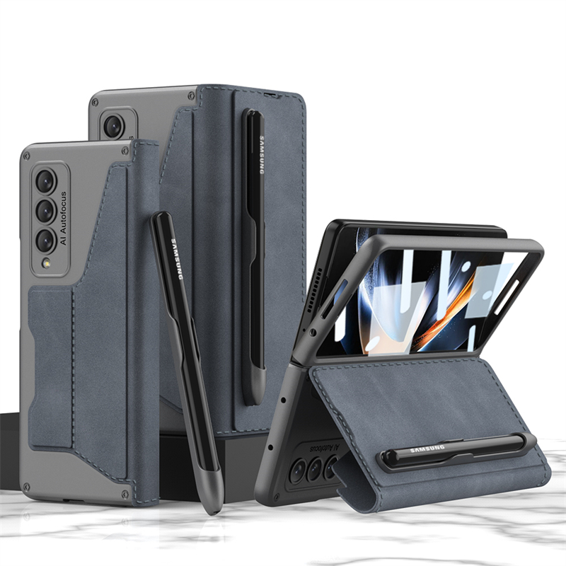 Cases For Samsung Galaxy Z Fold4 Fold 4 5G Front glass Sheath armor with pen slot Leather Flip Cover, Black
Cases For Samsung Galaxy Z Fold4 Fold 4 5G Front glass Sheath armor with pen slot Leather Flip Cover, Black