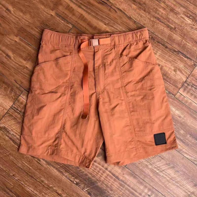 Mens Summer Designers Casual Pants Metal Nylon Side Pockets Compass Logo Technical Utility Belt Quick Dry Shorts a7