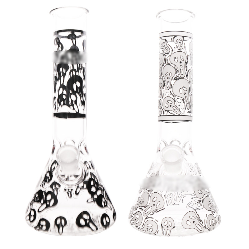 Bent neck Hookah Heavy glass beaker base bong smoking water pipes cartoon skull decal with diffused downstem 14.4 female joint
Bent neck Hookah Heavy glass beaker base bong smoking water pipes cartoon skull decal with diffused downstem 14.4 female joint