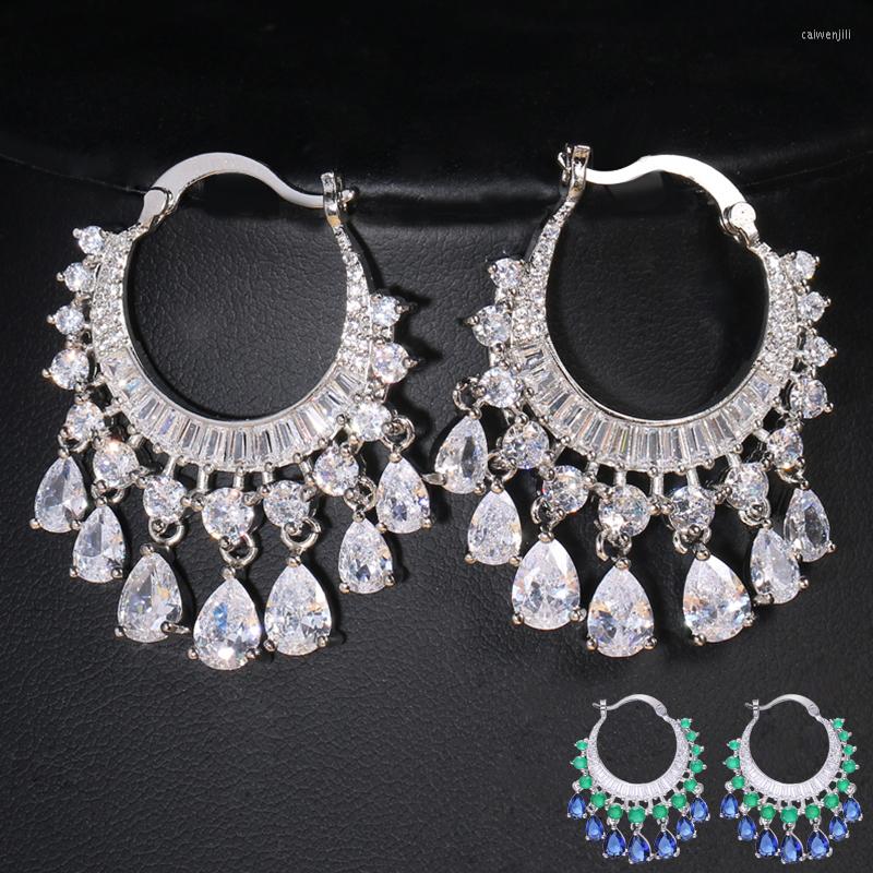 Dangle Earrings Luxury Blue Cubic Zirconia Round Circle Dangling Water Drop Tassel For Women Wedding Jewelry
Dangle Earrings Luxury Blue Cubic Zirconia Round Circle Dangling Water Drop Tassel For Women Wedding Jewelry