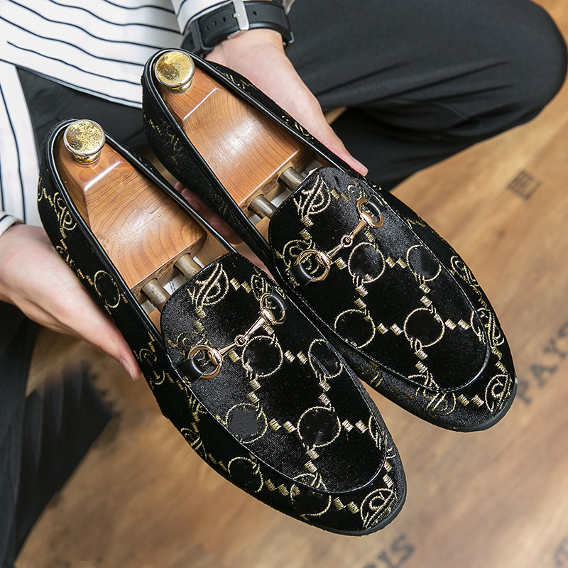Loafers Men Shoes British Embroidery Faux Suede Round Head Metal Buckle Fashion Business Casual Wedding Party Daily AD137, Clear
Loafers Men Shoes British Embroidery Faux Suede Round Head Metal Buckle Fashion Business Casual Wedding Party Daily AD137, Clear