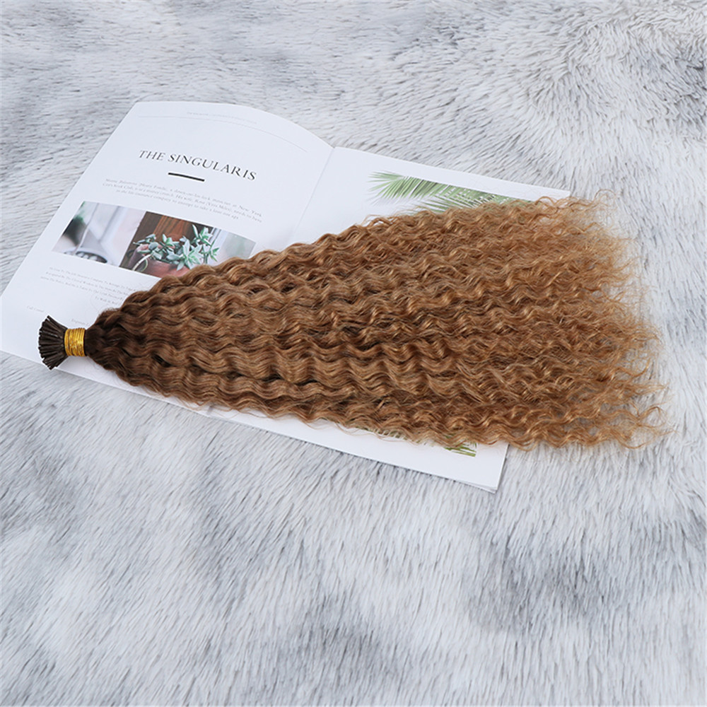 Kinky Curly I tip Hair Extensions Ombre Human Hair Micro Links Itip Hair Extension 100g Full Head
