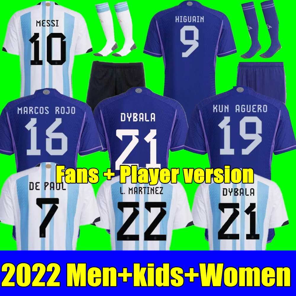 New 2022 Argentina soccer Jerseys 22 23 J.ALVAREZ DYBALA MESSIS DI MARIA KUN MARTINEZ MARADONA football shirt Men kids kit fans player version, Kids home+socks
New 2022 Argentina soccer Jerseys 22 23 J.ALVAREZ DYBALA MESSIS DI MARIA KUN MARTINEZ MARADONA football shirt Men kids kit fans player version, Kids home+socks