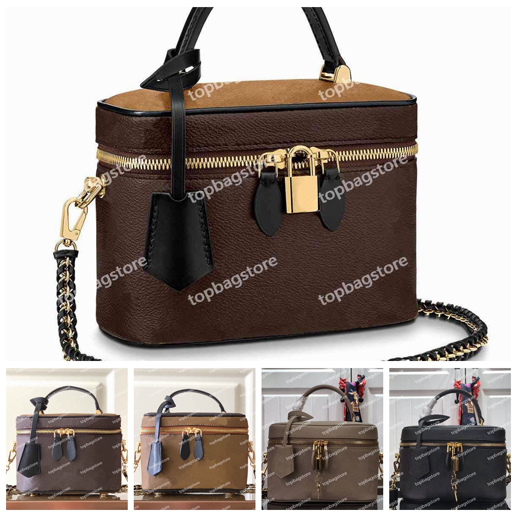 Vanity Bags Designer Mini Cosmetics Bag Leather Luxury Fashion Shoulder Crossbody Cross Body Chain Strap Bag High Quality