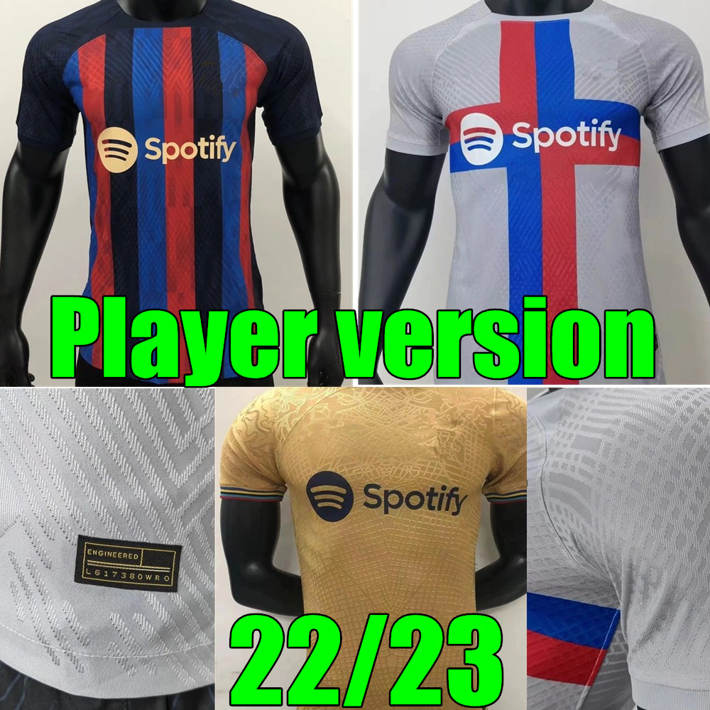 Top New 22 23 soccer jerseys ANSU FATI Player version de football home away 3rd MEMPHIS BARCElONA PEDRI BARCA 2022 2023 F. DE JONG DEST shirts sets third, Away+champion patch
Top New 22 23 soccer jerseys ANSU FATI Player version de football home away 3rd MEMPHIS BARCElONA PEDRI BARCA 2022 2023 F. DE JONG DEST shirts sets third, Away+champion patch