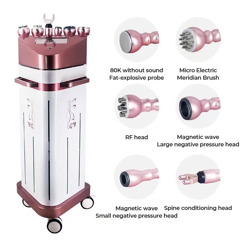 Newly launched 6-in-1 slimming machine in 2024 body shaping and physiotherapy fat explosion machine 80k cellulite removal beauty equipment