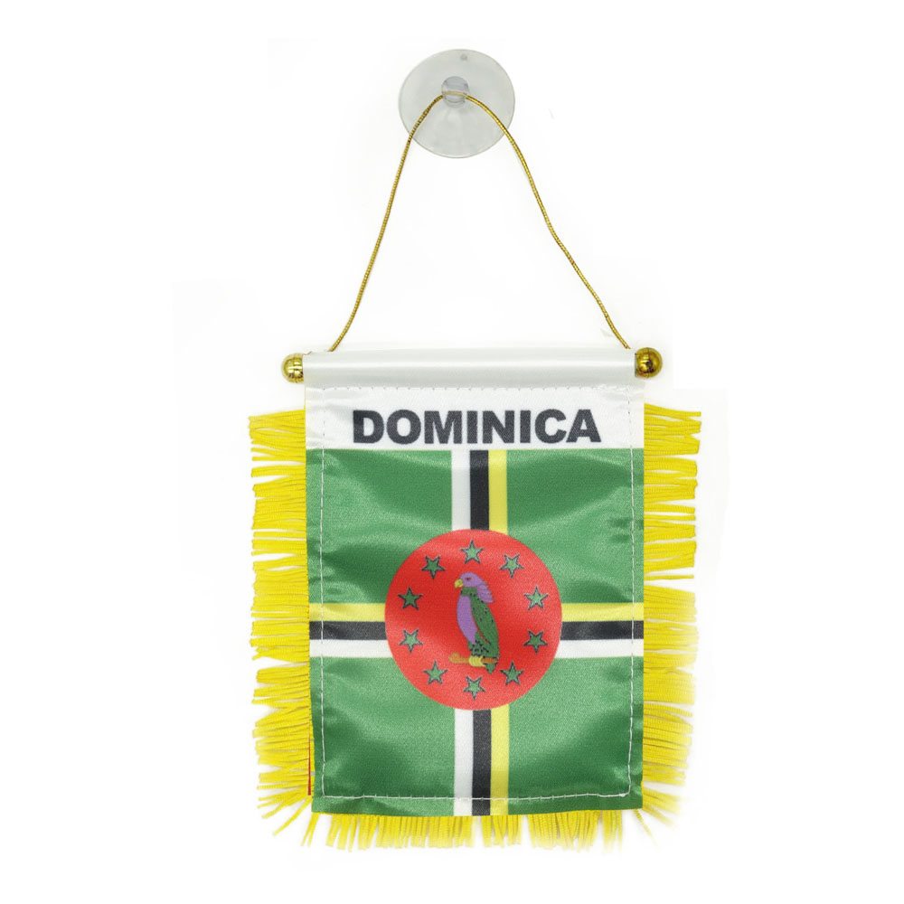 Dominica Mini Flag Banner 10x15 cm Premium Polyester Pennant with Suction Cup for Home Office Door Decor
Dominica Mini Flag Banner 10x15 cm Premium Polyester Pennant with Suction Cup for Home Office Door Decor