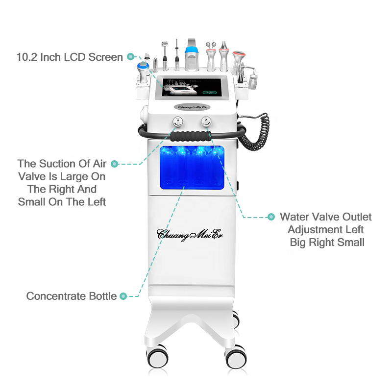 Multifunction Hydro oxygen Aqua peeling Microdermabrasion machine 10 in 1 facial deep cleansing dermabrasion Beauty Machine