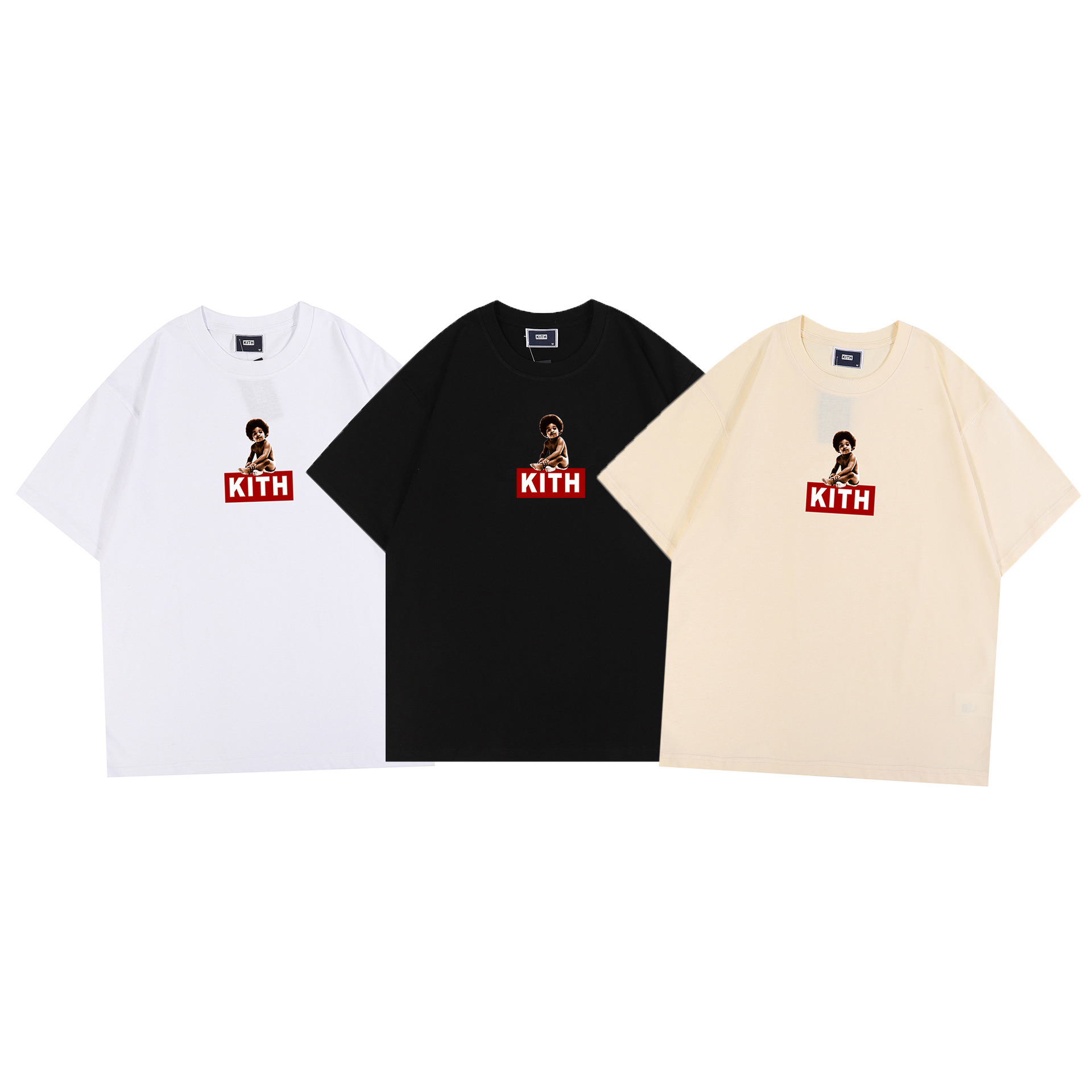 Designer KITH T Shirts Biggie Rap Black Afro Kids Print Men' And Women' Short-sleeved T-shirt, White
Designer KITH T Shirts Biggie Rap Black Afro Kids Print Men' And Women' Short-sleeved T-shirt, White