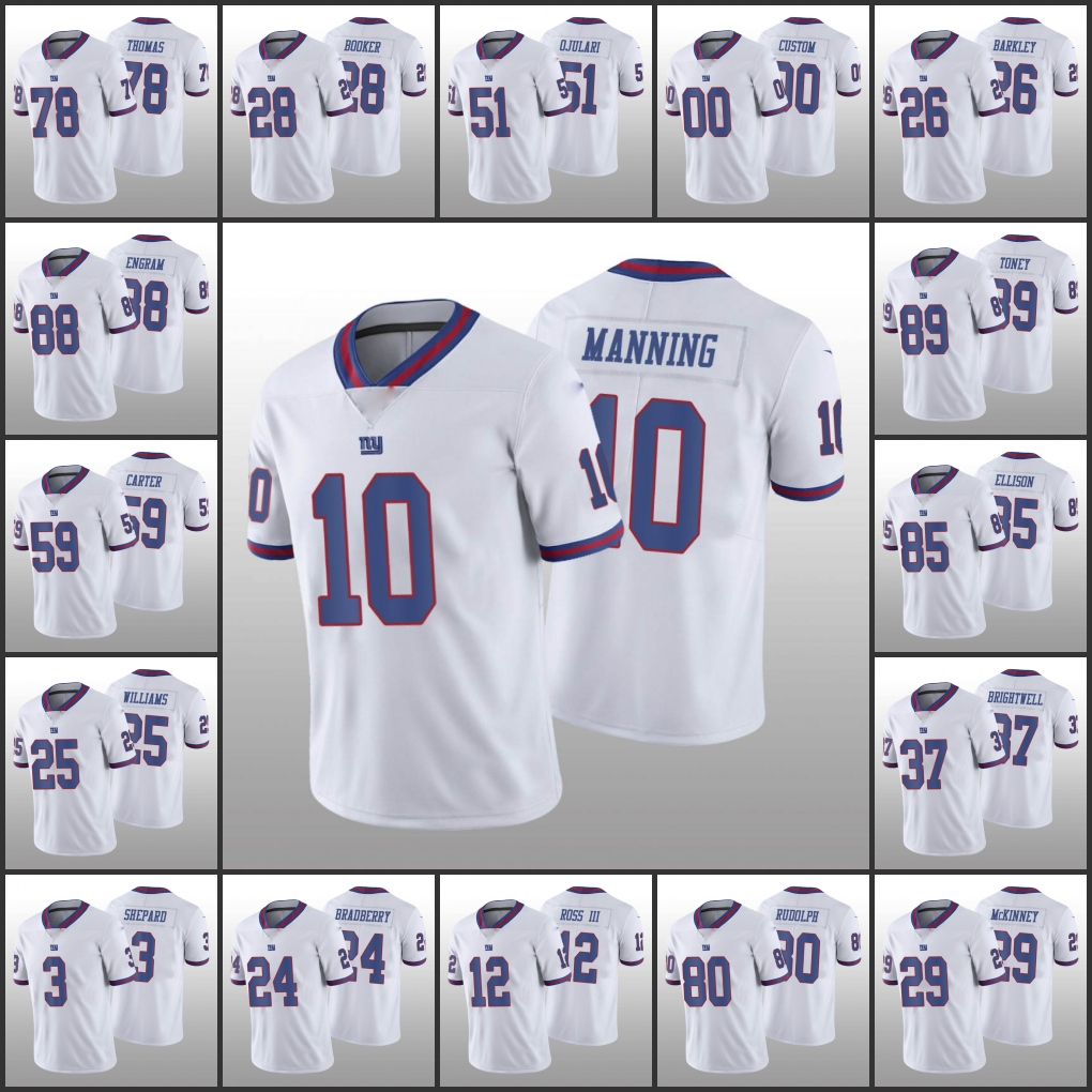 Jersey Wholesale Custom New York''Giants''Men #26 Saquon Barkley 10 Eli Manning 88 Evan Engram''NFL''Women Youth White Color
Jersey Wholesale Custom New York''Giants''Men #26 Saquon Barkley 10 Eli Manning 88 Evan Engram''NFL''Women Youth White Color