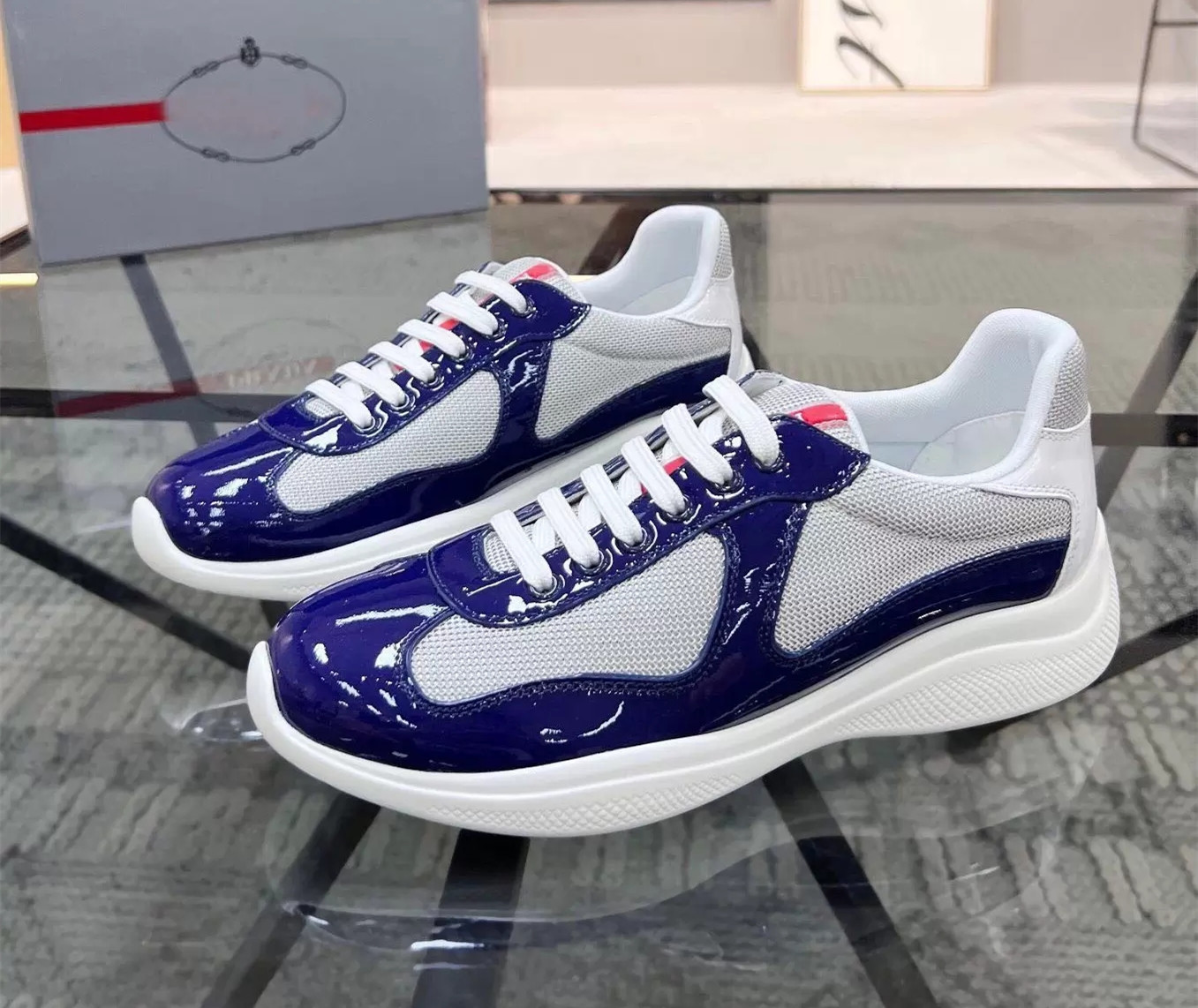 Top Design Americas Cup Sneakers Shoes Patent Leather & Nylon Mesh Brand Mens Skateboard Walking Runner Casual Outdoor Sports EU38-46 with box, 16
Top Design Americas Cup Sneakers Shoes Patent Leather & Nylon Mesh Brand Mens Skateboard Walking Runner Casual Outdoor Sports EU38-46 with box, 16