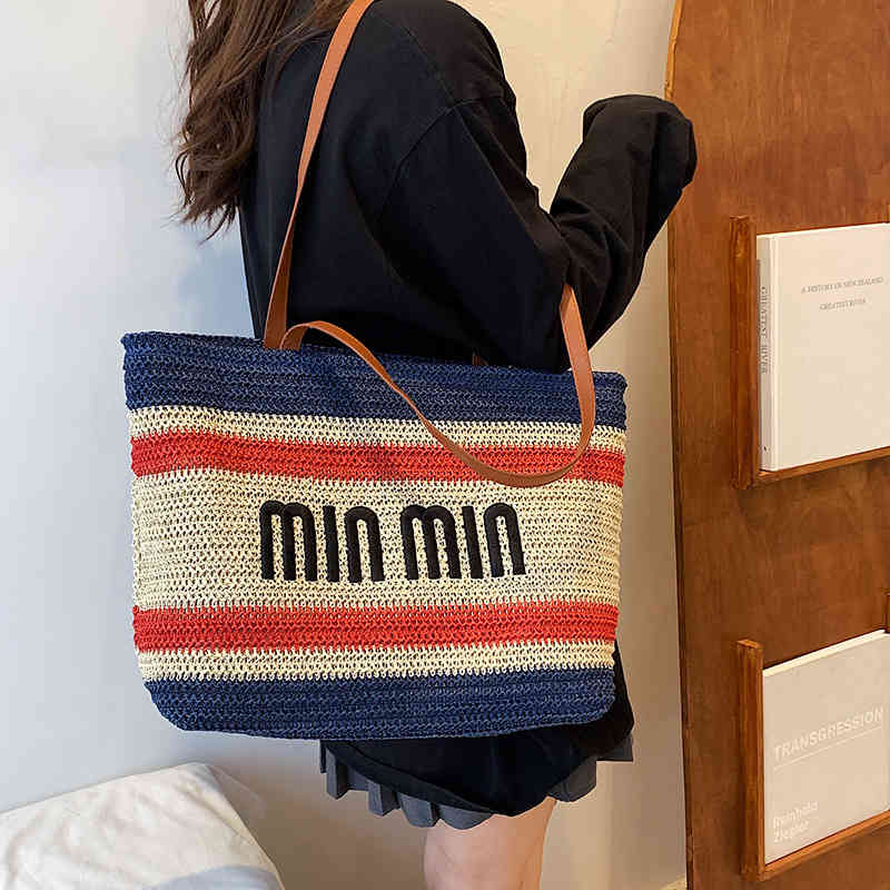 Bags design woven Tote Bag 2022 summer new trend contrast striped shoulder bag Purses, Blue
Bags design woven Tote Bag 2022 summer new trend contrast striped shoulder bag Purses, Blue