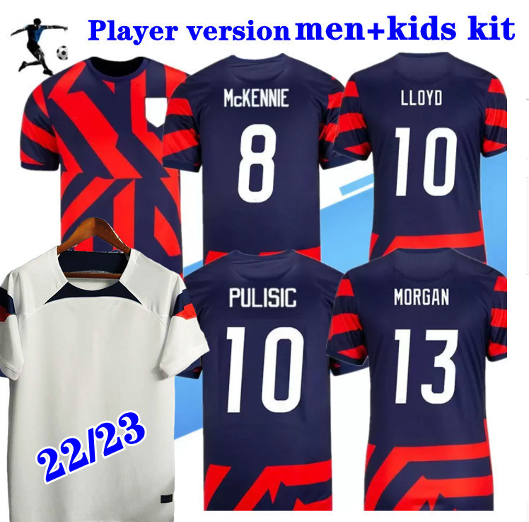 S-4XL Men kids 2022 2023 USas Soccer Jerseys women Home DEMPSEY PULISIC RAPINOE MORGAN 22 23 Football Shirt Uniform Player version fan women, Women away
S-4XL Men kids 2022 2023 USas Soccer Jerseys women Home DEMPSEY PULISIC RAPINOE MORGAN 22 23 Football Shirt Uniform Player version fan women, Women away