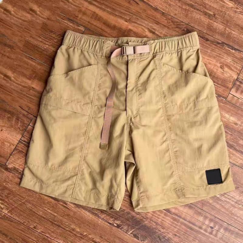 Mens Summer Designers Casual Pants Metal Nylon Side Pockets Compass Logo Technical Utility Belt Quick Dry Shorts a7