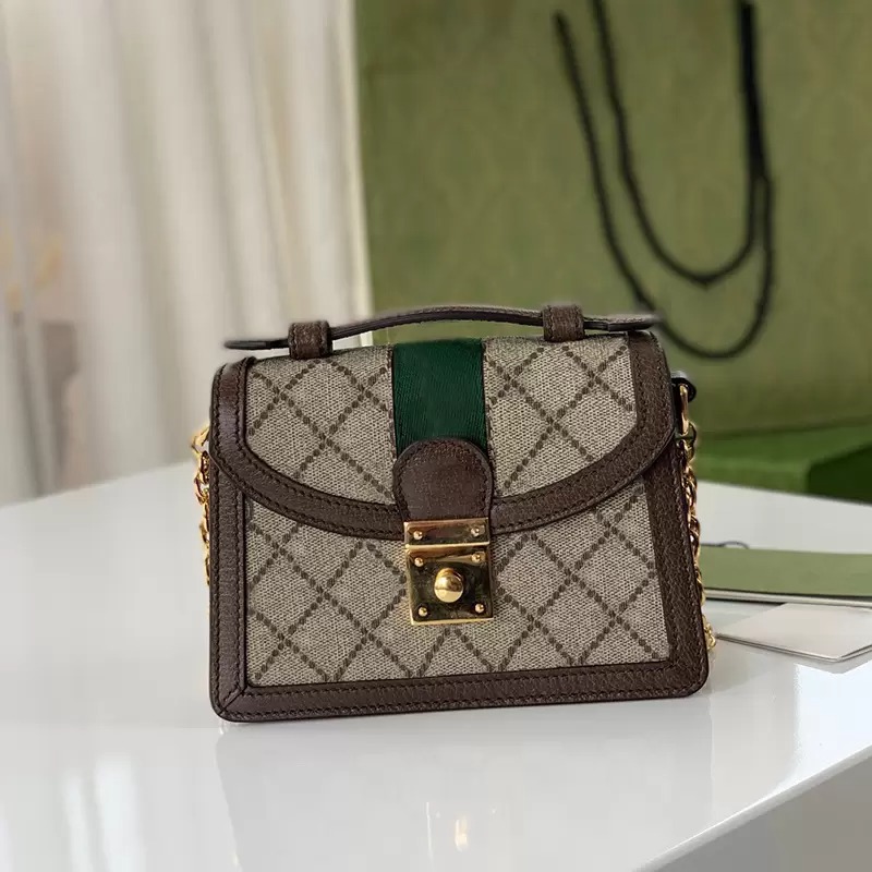 Designer Brand Chain Shoulder Bag Luxurys Crossbody Messenger Bags Fashion Handbag Ophidia For Women Little Flap with Web Green Red Strip Wallet Purse, With logo (no box)
Designer Brand Chain Shoulder Bag Luxurys Crossbody Messenger Bags Fashion Handbag Ophidia For Women Little Flap with Web Green Red Strip Wallet Purse, With logo (no box)