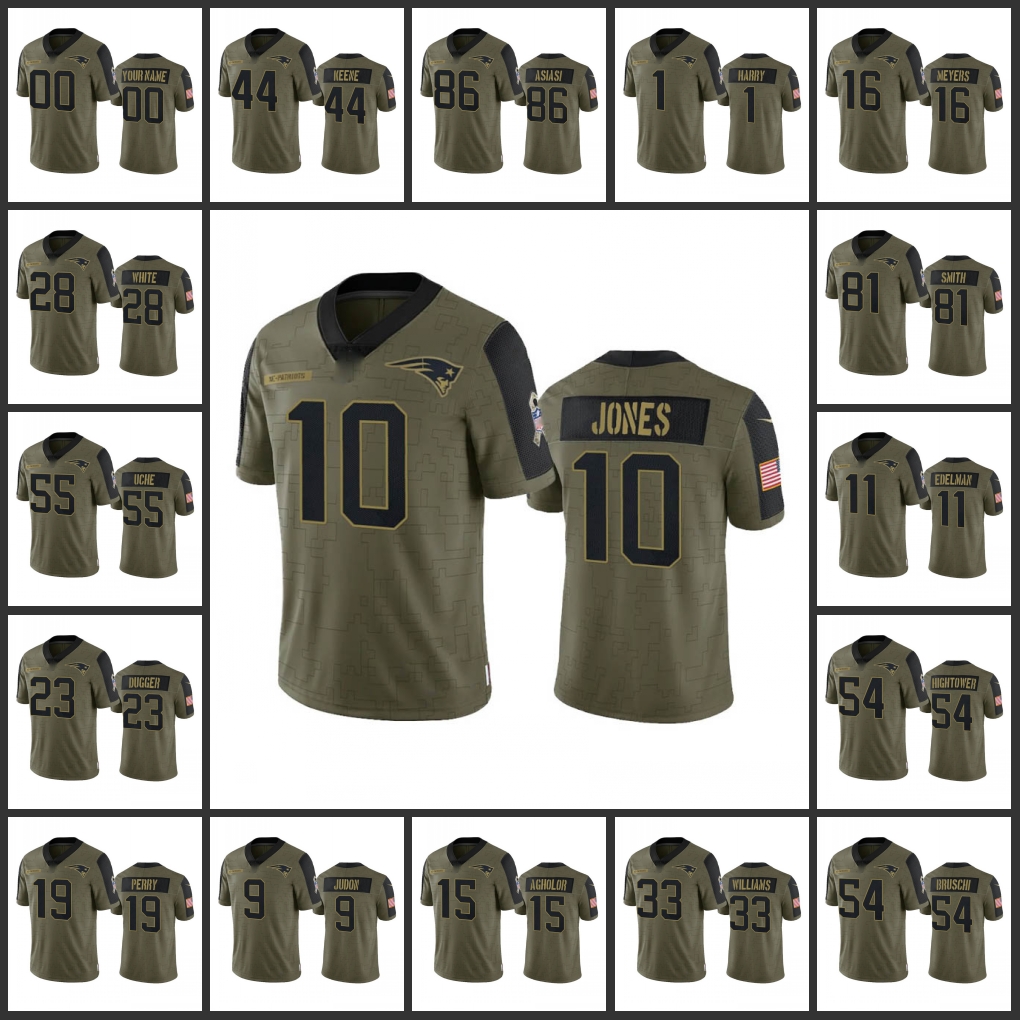 Jersey New England''Patriots''Men 28 James White 9 Matthew Judon 10 Mac Jones 54 Tedy Bruschi Women Youth Custom Olive Salute To Service
Jersey New England''Patriots''Men 28 James White 9 Matthew Judon 10 Mac Jones 54 Tedy Bruschi Women Youth Custom Olive Salute To Service