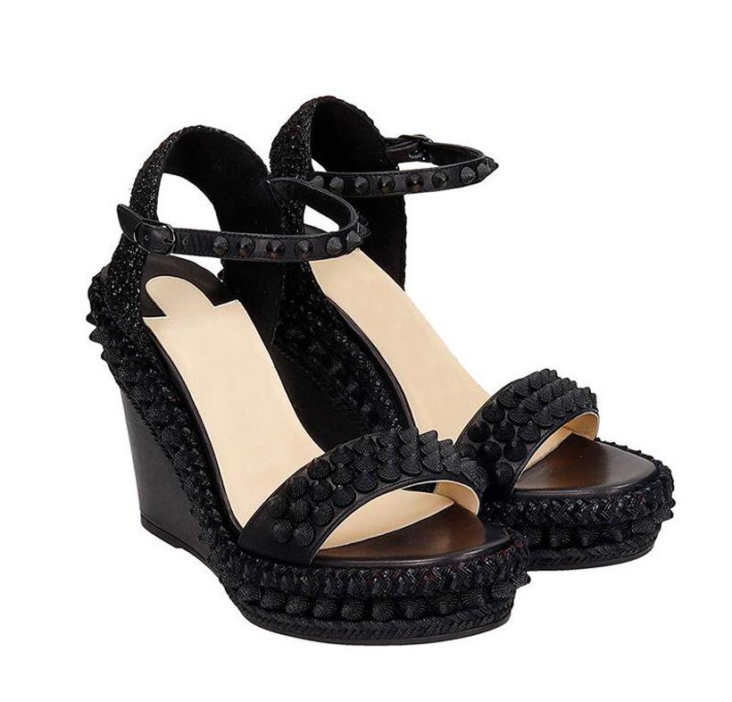 Shoes Bottoms Christians 21S summer women sandals Black spiked leather wedge heels red sandal platform high heel lady wedding party dre tnt
Shoes Bottoms Christians 21S summer women sandals Black spiked leather wedge heels red sandal platform high heel lady wedding party dre tnt