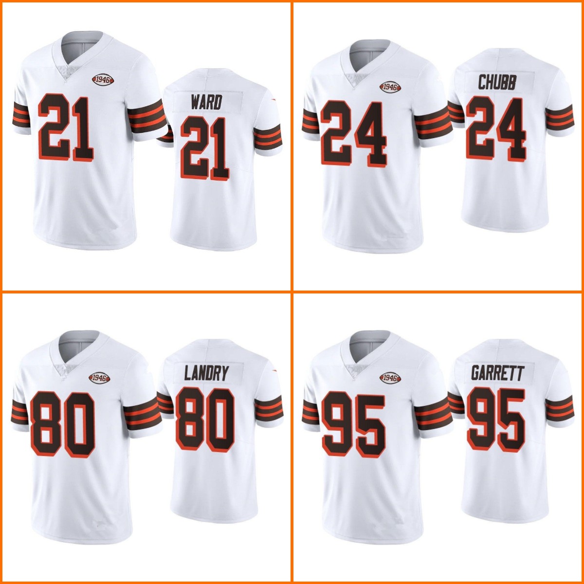 Jersey Custom Cleveland''Browns''MEN Myles Garrett Nick Chubb Jarvis Landry 1946 Collection Alternate Vapor''NFL''Women Youth Wholesale
Jersey Custom Cleveland''Browns''MEN Myles Garrett Nick Chubb Jarvis Landry 1946 Collection Alternate Vapor''NFL''Women Youth Wholesale