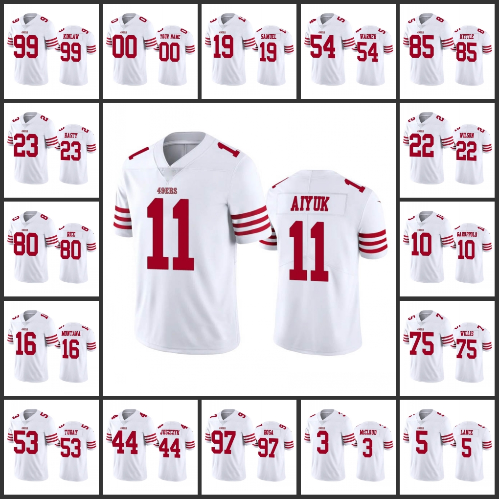 Jersey San Francisco''49ers''Men 5 Trey Lance 10 Jimmy Garoppolo 16 Joe Montana 85 George Kittle Women Youth Custom Vapor Limited White
Jersey San Francisco''49ers''Men 5 Trey Lance 10 Jimmy Garoppolo 16 Joe Montana 85 George Kittle Women Youth Custom Vapor Limited White