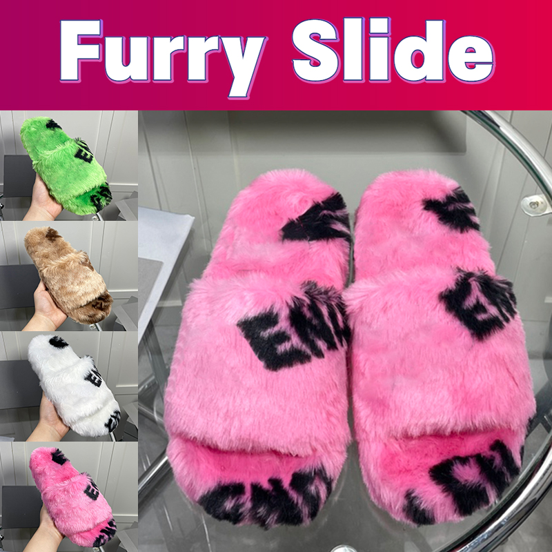 Luxury Slippers Allover Logo Furry Slide Sandals designer Men women shoes Green Pink Black White Beige Ebony Logo fashion mens Plush Sandal womens slides with Box, Shoes box
Luxury Slippers Allover Logo Furry Slide Sandals designer Men women shoes Green Pink Black White Beige Ebony Logo fashion mens Plush Sandal womens slides with Box, Shoes box
