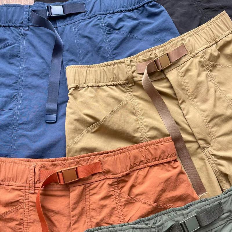 Mens Summer Designers Casual Pants Metal Nylon Side Pockets Compass Logo Technical Utility Belt Quick Dry Shorts a7
