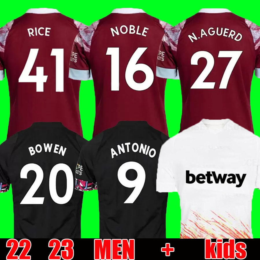 22 23 West Hams BOWEN RICE Soccer Jersey N.AGUERO BENRAHMA LANZINI ANTONIO YARMOLENKO NOBLE FORNALS DAWSON Vlasic SOUCEK 2022 2023 Jerseys Football Shirt, 22 23 home aldult epl
22 23 West Hams BOWEN RICE Soccer Jersey N.AGUERO BENRAHMA LANZINI ANTONIO YARMOLENKO NOBLE FORNALS DAWSON Vlasic SOUCEK 2022 2023 Jerseys Football Shirt, 22 23 home aldult epl