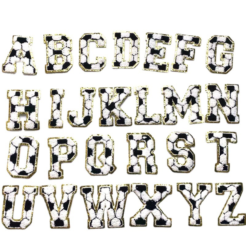 Notions 7.5cm Football Pattern Chenille Embroidered Alphabet Letter Patches for DIY Clothing Jacket Iron on Accessories Applique
Notions 7.5cm Football Pattern Chenille Embroidered Alphabet Letter Patches for DIY Clothing Jacket Iron on Accessories Applique
