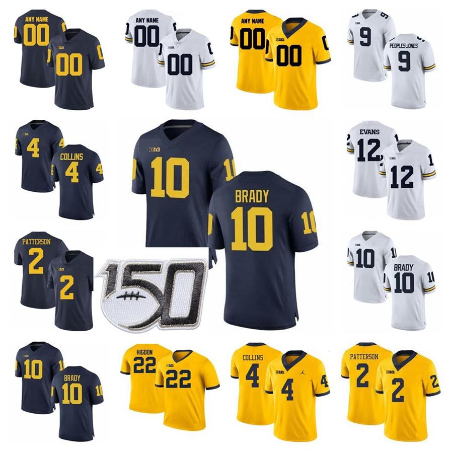 NCAA Michigan Wolverine Jerseys Tru Wilson Jersey Tom Brady Zach Gentry Devin Bush Chase Winovich College Football Jerseys Custom Stitc278j, Men's white with 150th patch
NCAA Michigan Wolverine Jerseys Tru Wilson Jersey Tom Brady Zach Gentry Devin Bush Chase Winovich College Football Jerseys Custom Stitc278j, Men's white with 150th patch