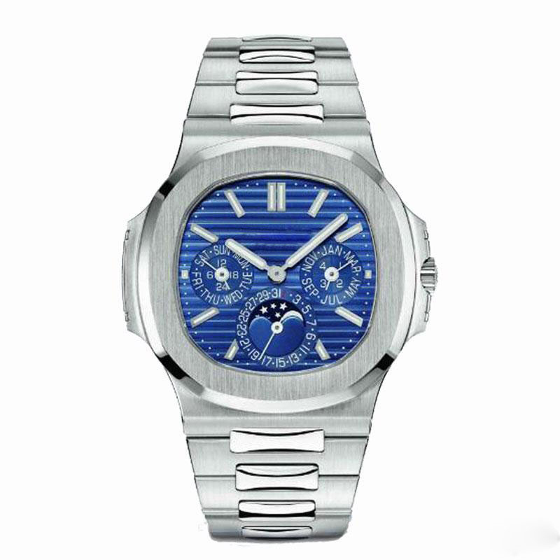 17 Styles PP luxury Watch Silver case Blue dial Na-utilus 40mm Men AAA Automatic Mechanical watches 5711 Clock Stainless Steel Calendar all sub dials working, Not sold separately
17 Styles PP luxury Watch Silver case Blue dial Na-utilus 40mm Men AAA Automatic Mechanical watches 5711 Clock Stainless Steel Calendar all sub dials working, Not sold separately