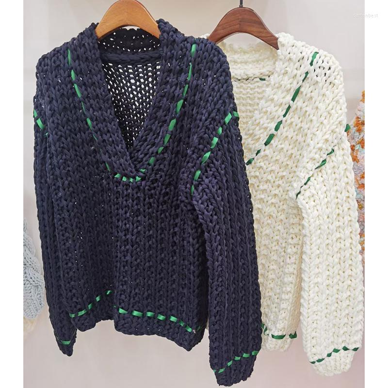 Women' Sweaters Women' Designer Brand Winter V-Neck Oversize Knit Sweater Lazy Navy Blue Thick Line Outer Pullover Women Clothes, Milky white
Women' Sweaters Women' Designer Brand Winter V-Neck Oversize Knit Sweater Lazy Navy Blue Thick Line Outer Pullover Women Clothes, Milky white