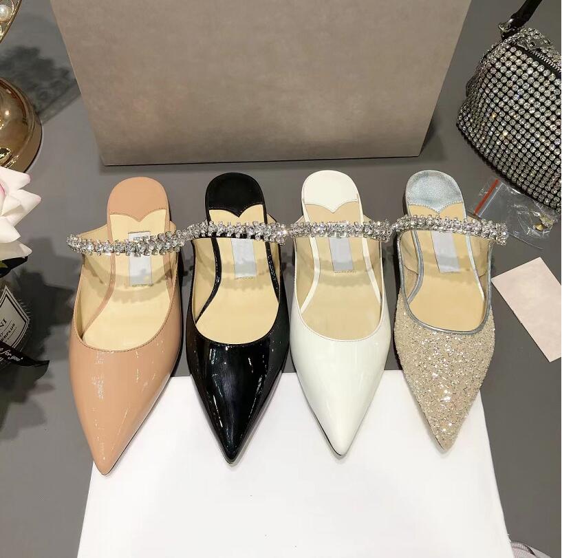 Fashion Crystal Half Slippers Lady Leather Low-Heeled Sandal Designer Shoes High Quality Women Elegance Slipper Leisure Girl Wedding Party High Heel Sandals, Black
Fashion Crystal Half Slippers Lady Leather Low-Heeled Sandal Designer Shoes High Quality Women Elegance Slipper Leisure Girl Wedding Party High Heel Sandals, Black