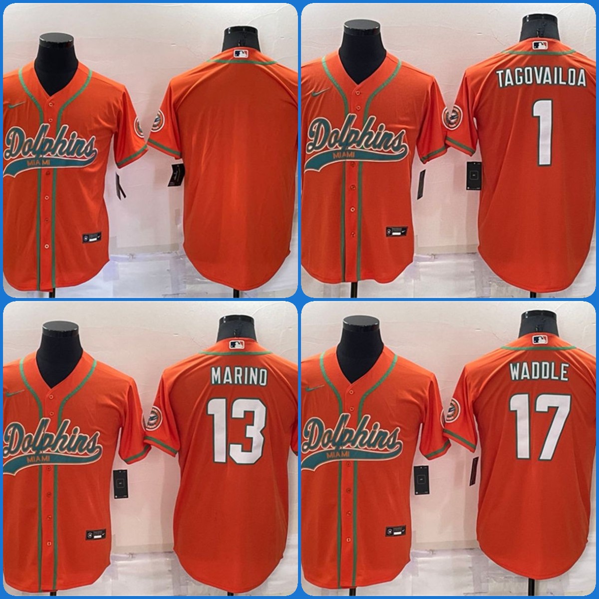 Baseball Footall Jersey Wholesale Custom Miami''Dolphins''MEN Dan Marino Jaylen Waddle Tua Tagovailoa Orange Cool Base Stitched Women Youth Limited
Baseball Footall Jersey Wholesale Custom Miami''Dolphins''MEN Dan Marino Jaylen Waddle Tua Tagovailoa Orange Cool Base Stitched Women Youth Limited