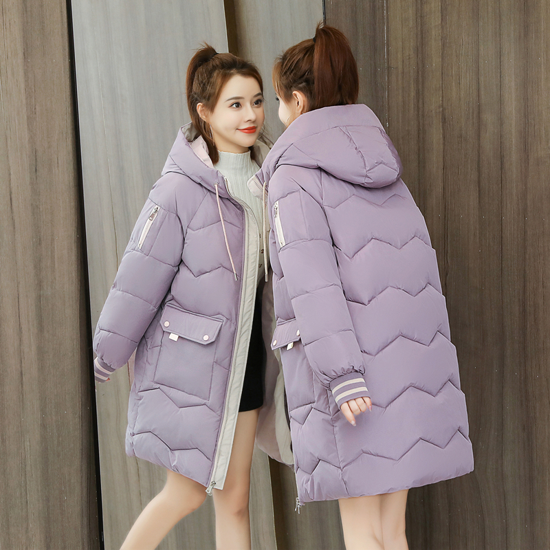 Women's Down Parkas Winter Women Jacket Coats Long Female cotton Hooded Overcoat Thick Warm Jackets Windproof Casual Student Coat 220902
