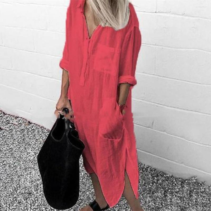 Casual Dresses Attractive Midi Dress Summer Loose For Banquet Women Spring Lapel Pure Color Loose-fitting Office Commute, Yellow
Casual Dresses Attractive Midi Dress Summer Loose For Banquet Women Spring Lapel Pure Color Loose-fitting Office Commute, Yellow