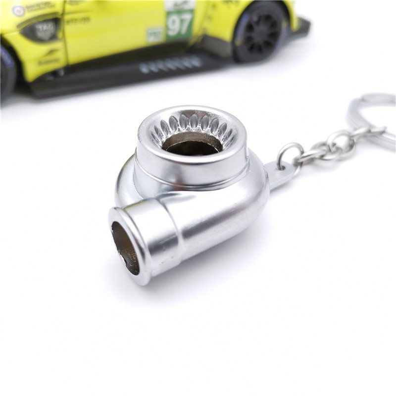 Spinning Turbo Keychain Creative Fans Favorite Sleeve Bearing Turbine Turbocharger Keyring Key Chain Ring Keyfob Car Parts Keychains - view 4