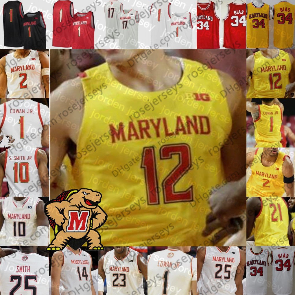 NEW College Basketball Wears 2019 Terps Maryland #23 Bruno Fernando 34 Len Bias 4 Kevin Huerter 32 Joe Smith Red White Yellow 100th Retro Co, White retro
NEW College Basketball Wears 2019 Terps Maryland #23 Bruno Fernando 34 Len Bias 4 Kevin Huerter 32 Joe Smith Red White Yellow 100th Retro Co, White retro