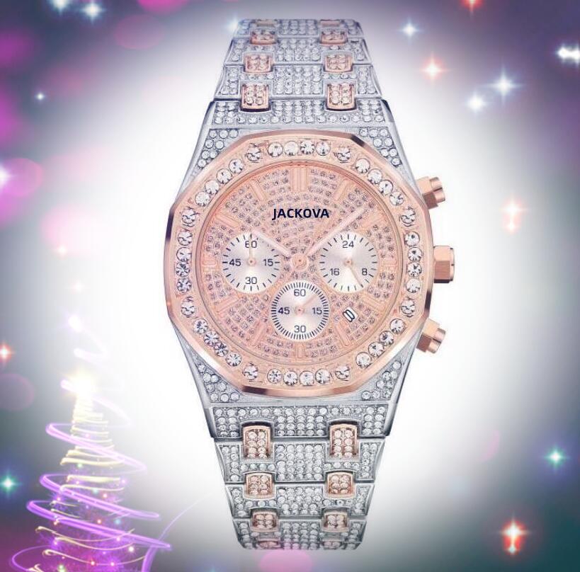 Hottest fashion mens watch stopwatch 43mm big diamonds ring bezel Sapphire Cystal full functional stainless steel belt waterproof Wristwatches Reloj De Hombre, As pic
Hottest fashion mens watch stopwatch 43mm big diamonds ring bezel Sapphire Cystal full functional stainless steel belt waterproof Wristwatches Reloj De Hombre, As pic