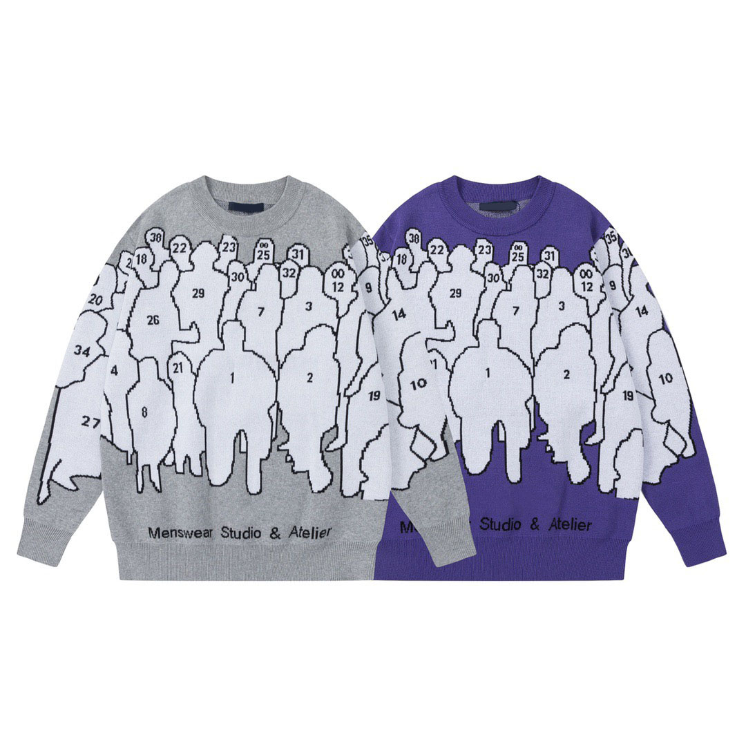 Men's Plus Size Sweaters hoodies in autumn / winter 2022acquard knitting machine e Custom jnlarged detail crew neck cotton W24S4RQ, Purple
Men's Plus Size Sweaters hoodies in autumn / winter 2022acquard knitting machine e Custom jnlarged detail crew neck cotton W24S4RQ, Purple