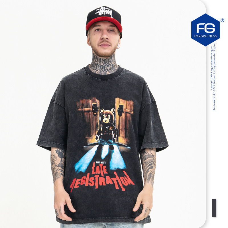Men's t shirt FG men's wear 2022 spring and summer new fashion brand kanyes kanyes's same dropout bear print short sleeve t-shirt men, Black
Men's t shirt FG men's wear 2022 spring and summer new fashion brand kanyes kanyes's same dropout bear print short sleeve t-shirt men, Black