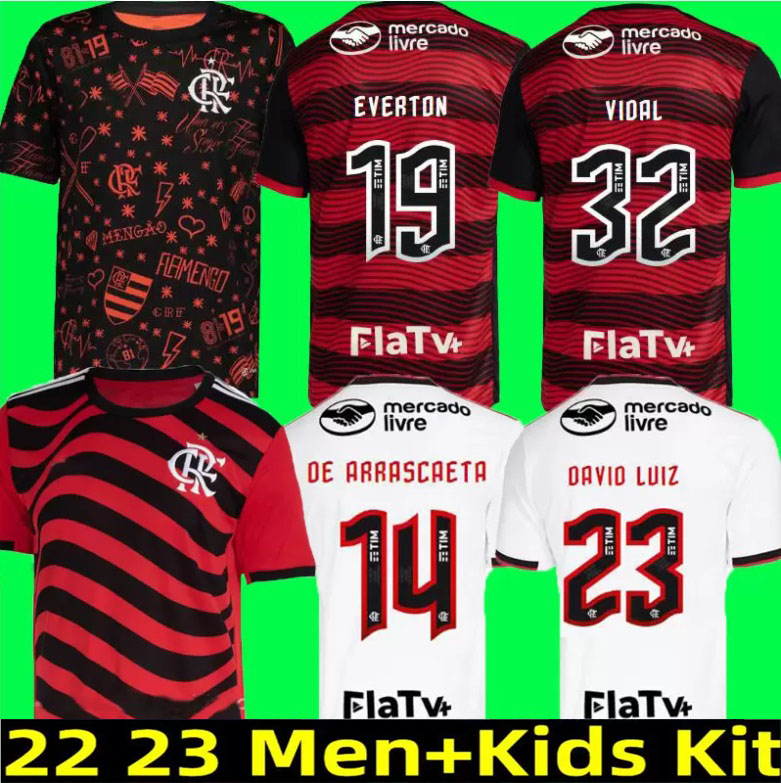 

22 23 Flamengo soccer jerseys 2022 DIEGO E.RIBEIRO GABRIEL B. GABI PEDRO VIDAL DE ARRASCAETA GERSON B.HENRIQUE Camisa Mengo Men women kids kit football shirts