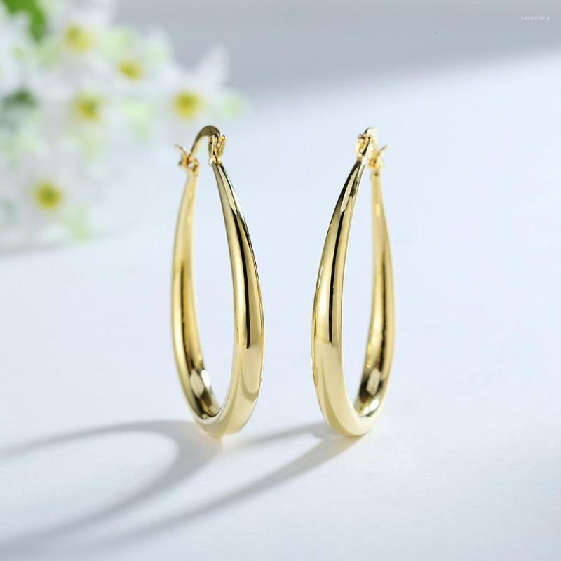 Hoop Earrings 925 Sterling Silver 18K Gold Plated 4.4cm Oval For Women Fashion Party Wedding Accessories Jewelry Christmas Gifts
Hoop Earrings 925 Sterling Silver 18K Gold Plated 4.4cm Oval For Women Fashion Party Wedding Accessories Jewelry Christmas Gifts