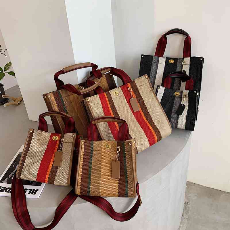Bags Canvas stripe large capacity portable bag size Single Shoulder Messenger women's with fast delivery and good quality Purses, White
Bags Canvas stripe large capacity portable bag size Single Shoulder Messenger women's with fast delivery and good quality Purses, White
